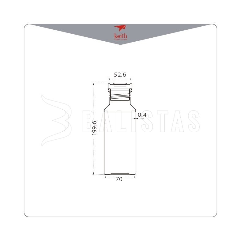Titanflasche Keith Sport Bottle 550ml