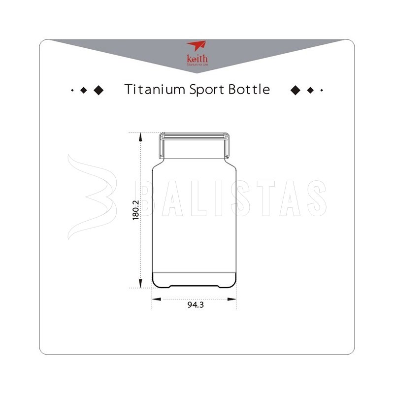 Titanflasche Keith Sport Bottle 900ml