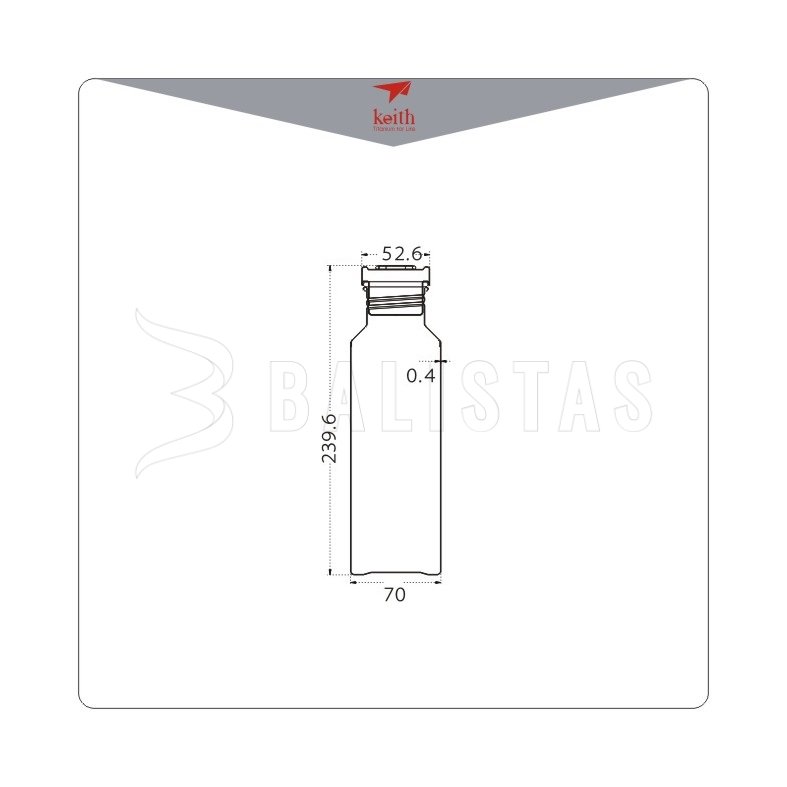 Titanflasche Keith Sport Bottle 700ml