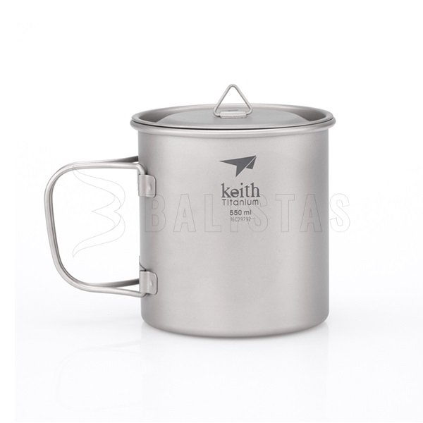 Titanium Keith Becher mit Deckel 550ml