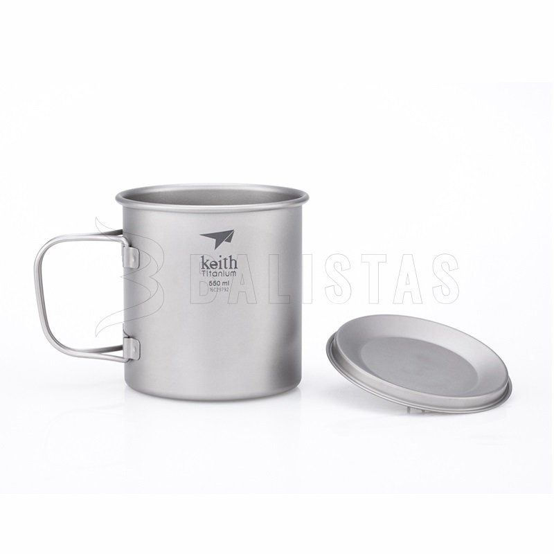Titanium Keith Becher mit Deckel 550ml