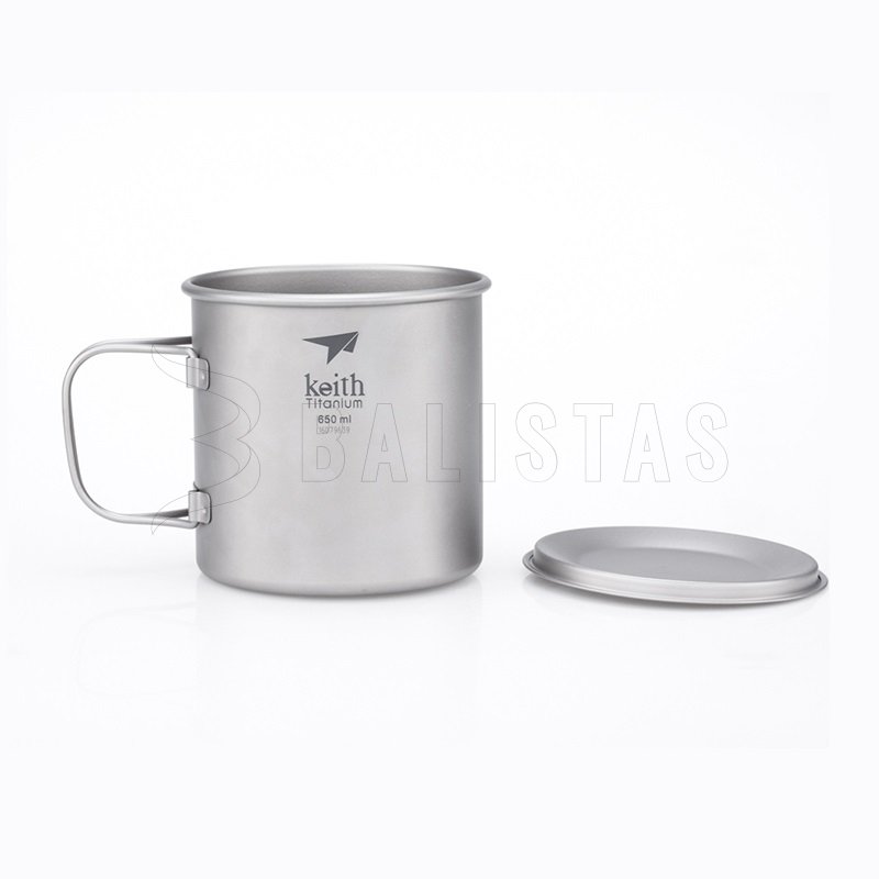 Titanium Keith Becher mit Deckel 650ml