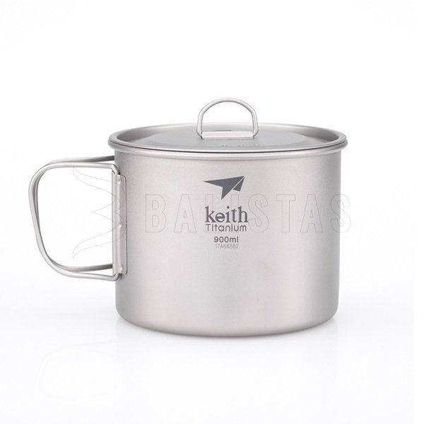 Titanium Keith Becher mit Deckel 900ml