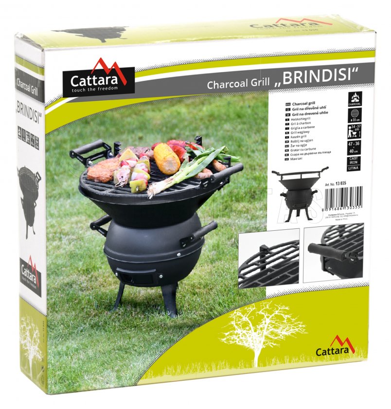 Holzkohlegrill gusseisern Cattara Brindisi 35cm