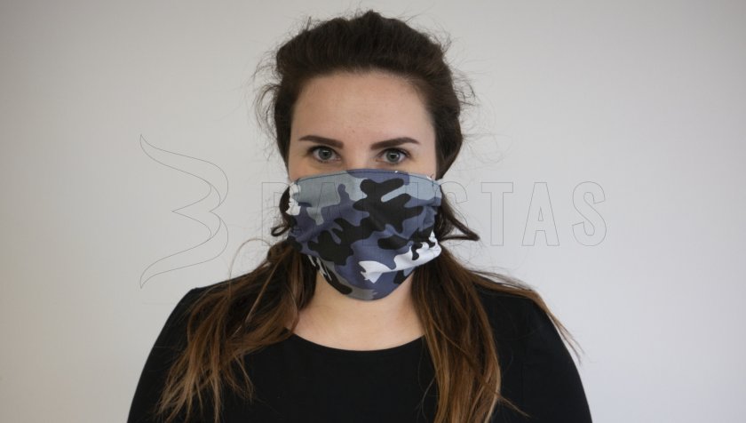 Mund-Nasen-Maske Baumwolle Winter Camo Quadrat