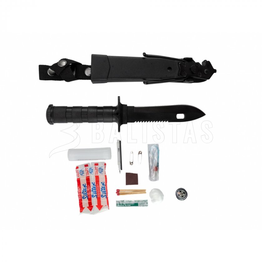 Survival Messer Fox Outdoor Skaut schwarz