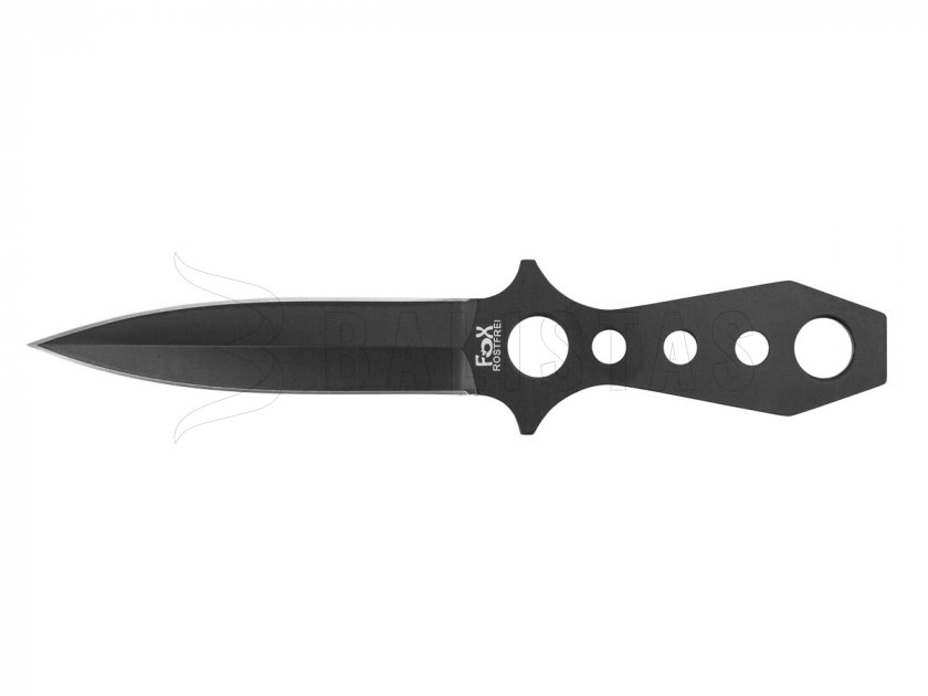 Wurfmesser Fox Outdoor 22,5cm mit Scheide, schwarz