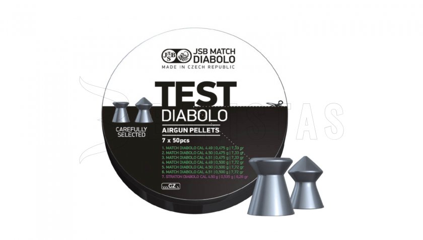 Diabolo JSB Match Test Light Weight 4,5mm 350Stk