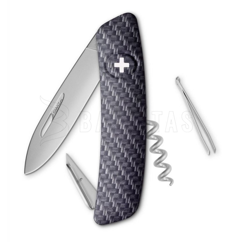 Schweizer Taschenmesser Swiza D01 Allmatt Carbon