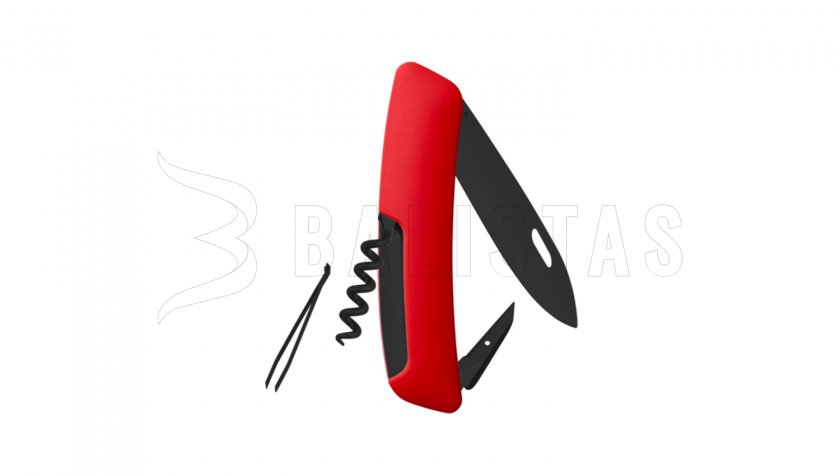 Schweizer Taschenmesser Swiza D01 Allblack rot
