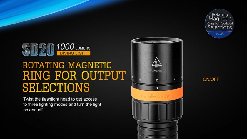 Taucher-LED-Taschenlampe Fenix SD20