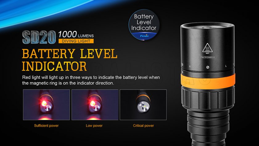Taucher-LED-Taschenlampe Fenix SD20