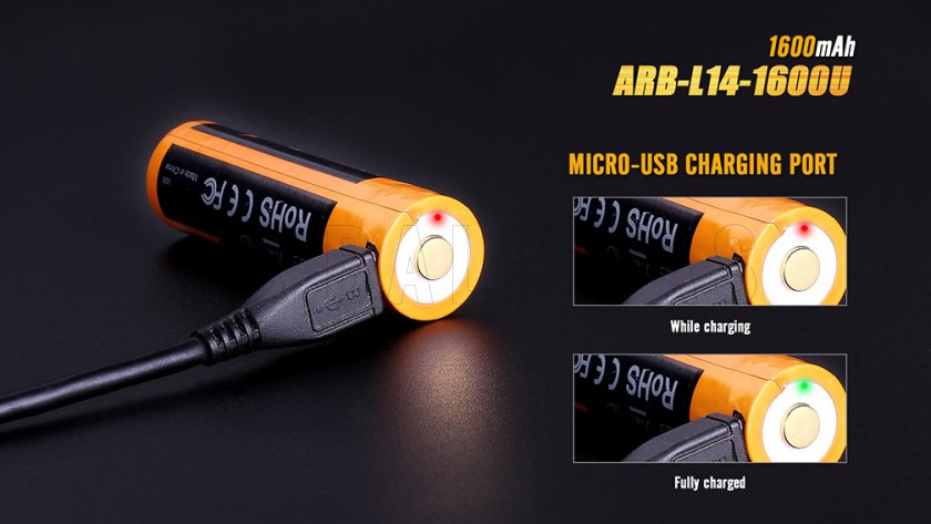 Wiederaufladbare USB AA Batterie Fenix ARB-L14-1600U