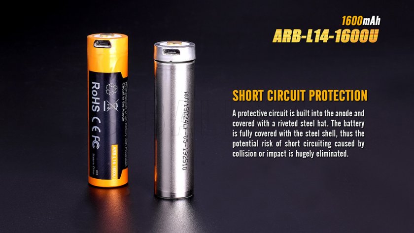 Wiederaufladbare USB AA Batterie Fenix ARB-L14-1600U