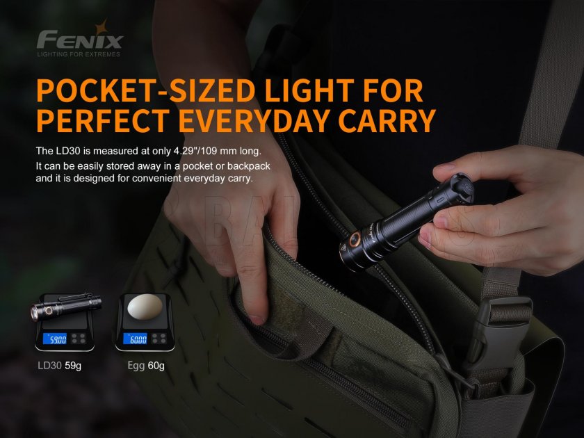 Taschenlampe Fenix LD30 + USB-Akku 3500 mAh