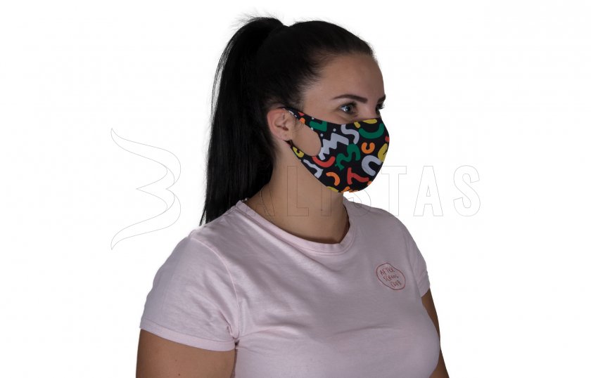 Mund-Nasen-Maske bunt - Größe M