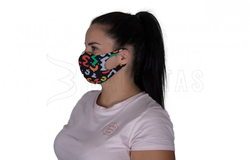 Mund-Nasen-Maske bunt - Größe M