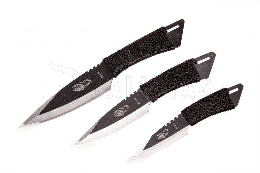 Messerset Kandar schwarzes Paracord (115)