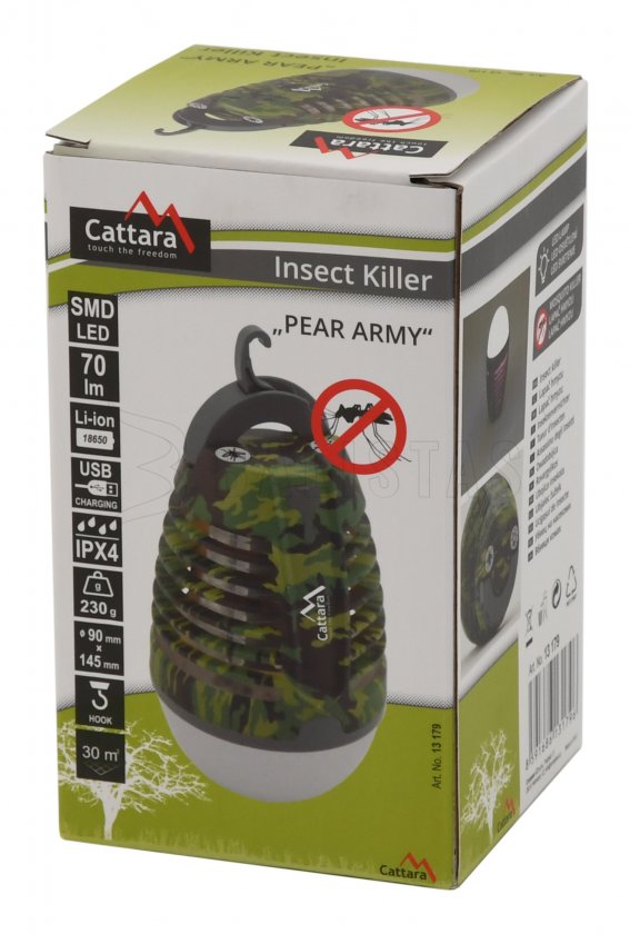 Taschenlampe PEAR ARMY wiederaufladbar + Insektenfänger