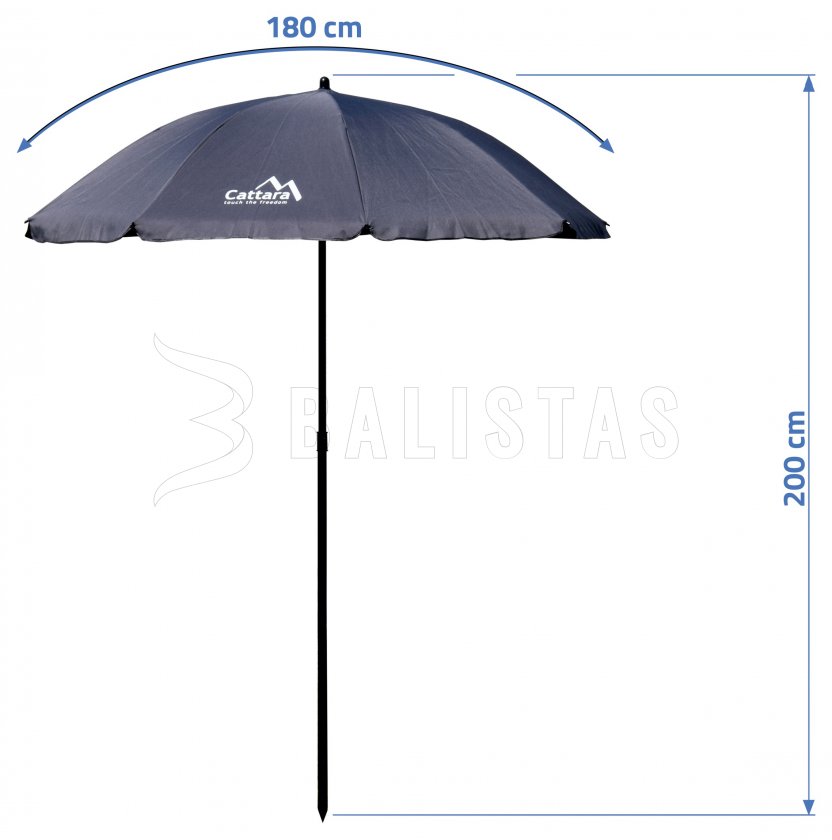 Sonnenschirm klappbar TERST 180cm grau