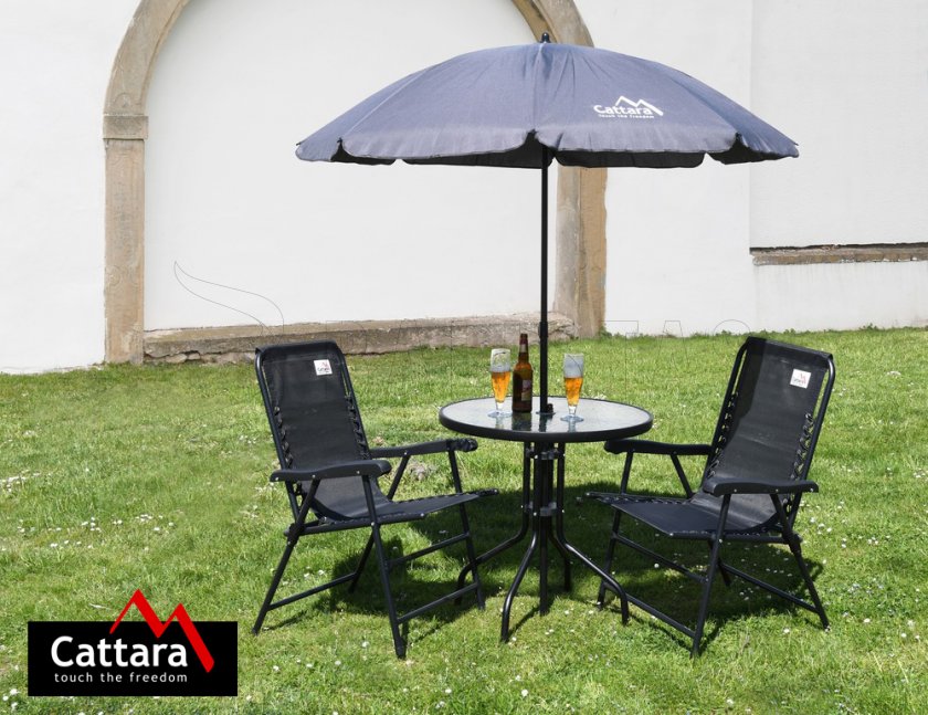 Sonnenschirm klappbar TERST 180cm grau