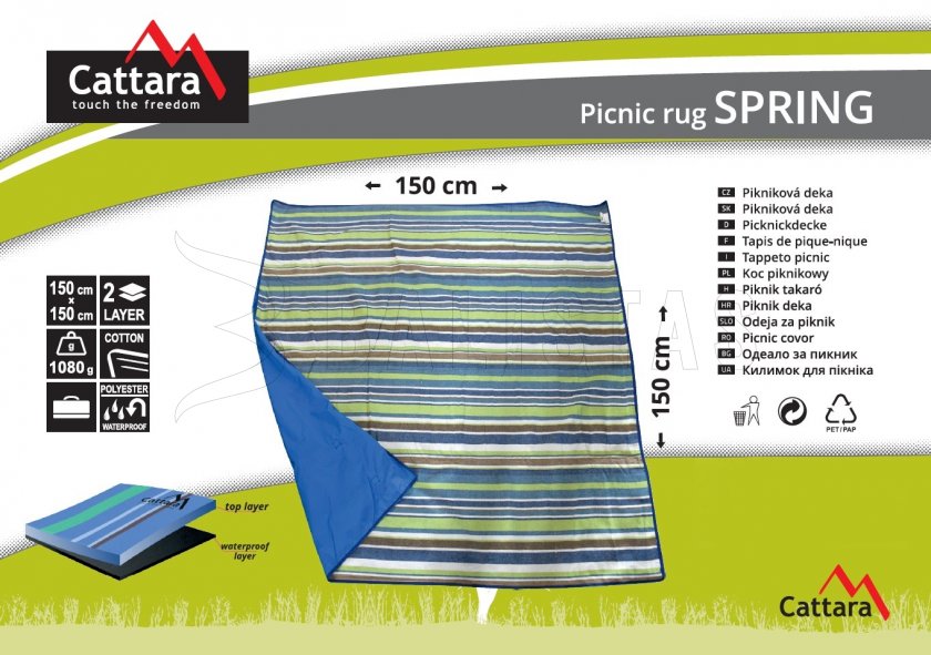 Picknickdecke SPRING 150x150cm
