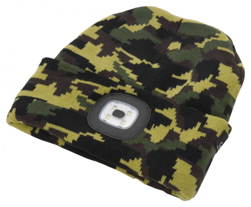 Mütze ARMY mit LED-Lampe USB aufladbar