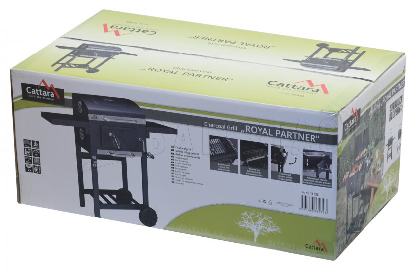 Holzkohlegrill ROYAL PARTNER, Gussrost