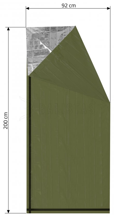 Izotermická fólie SOS grün Zylinder 200x92cm