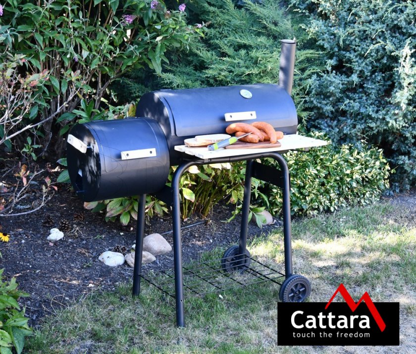 Holzkohlegrill SMOKIE mit Räucherofen