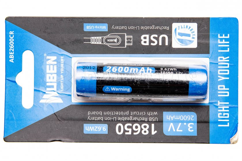 Batterie Wuben 2600B/18650 Li-Ion 2600mAh
