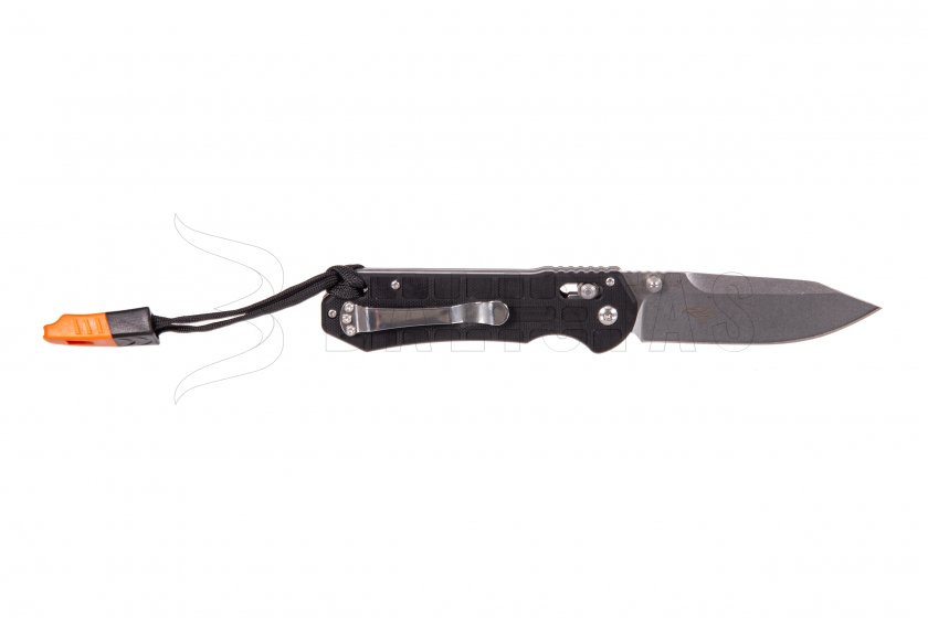 Klappmesser Ganzo G7452P schwarz mit Pfeife