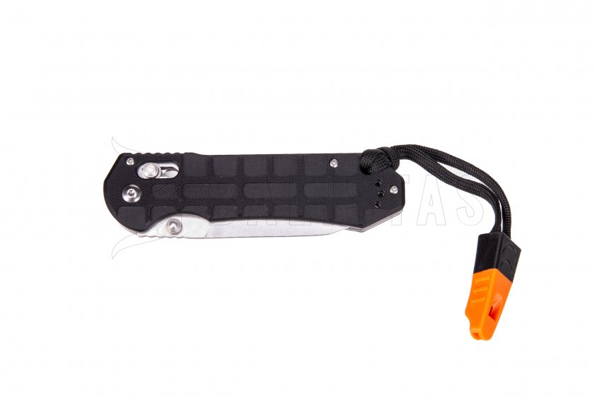 Klappmesser Ganzo G7452P schwarz mit Pfeife