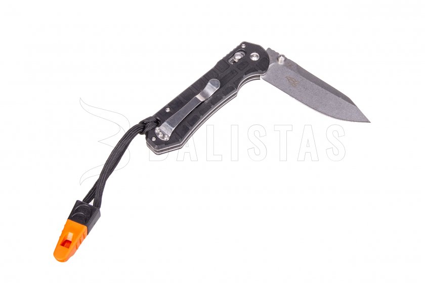 Klappmesser Ganzo G7452P schwarz mit Pfeife