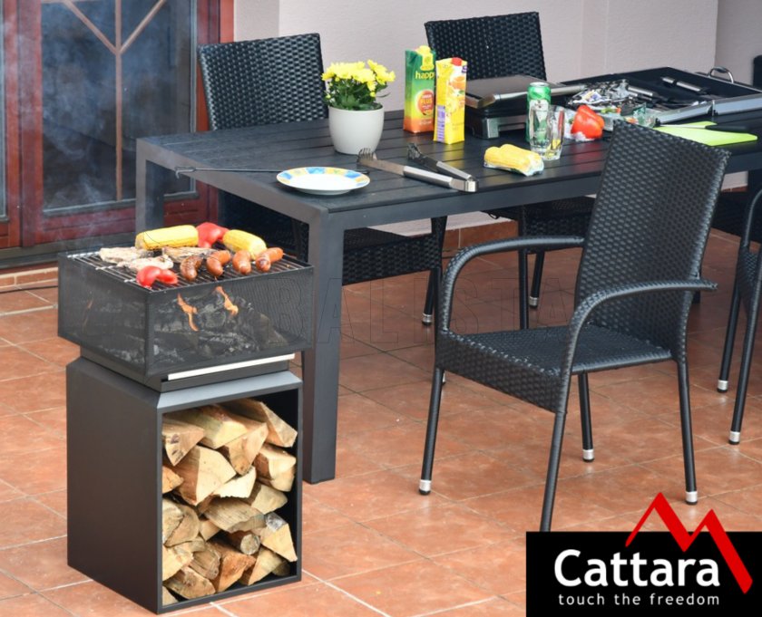 Feuerstelle CUBE mit Rost 74cm