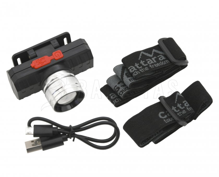 Stirnlampe Cattara SCORPION 90lm XPE ZOOM wiederaufladbar