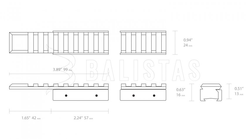 Montageadapter Hawke 11mm auf 22mm, zweiteilig