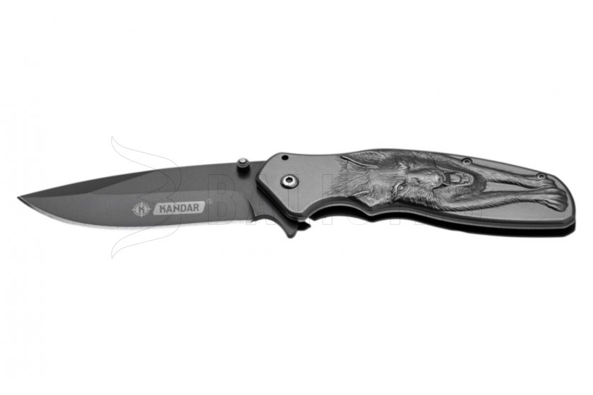 Messer Kandar N285 silberner Wolf