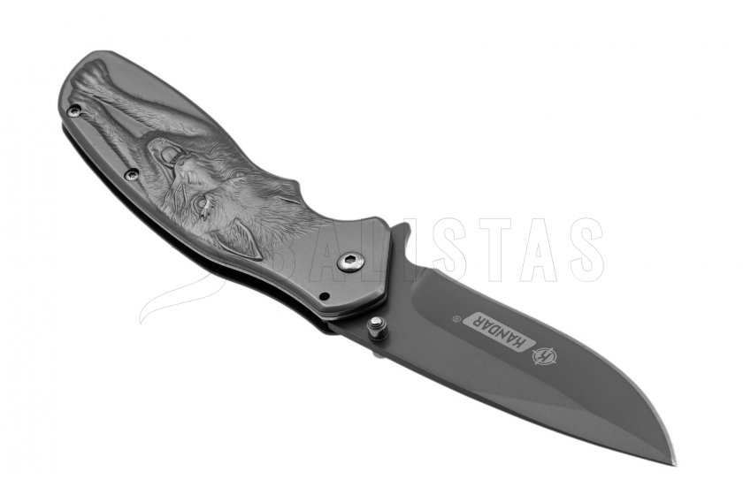 Messer Kandar N285 silberner Wolf