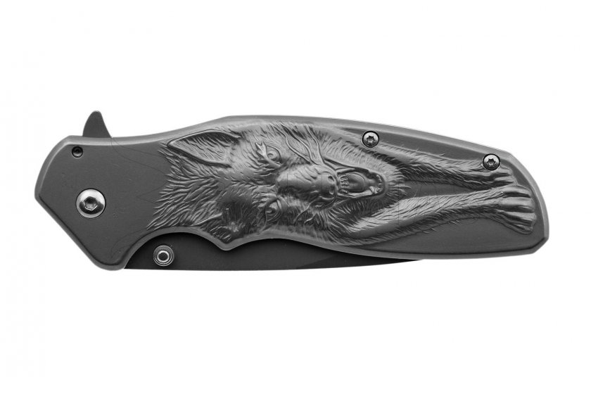 Messer Kandar N285 silberner Wolf