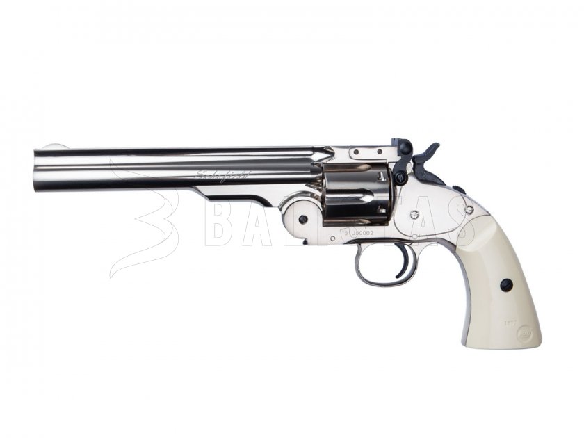 Luftrevolver ASG Schofield 6" Silver 4,5mm Diabolo