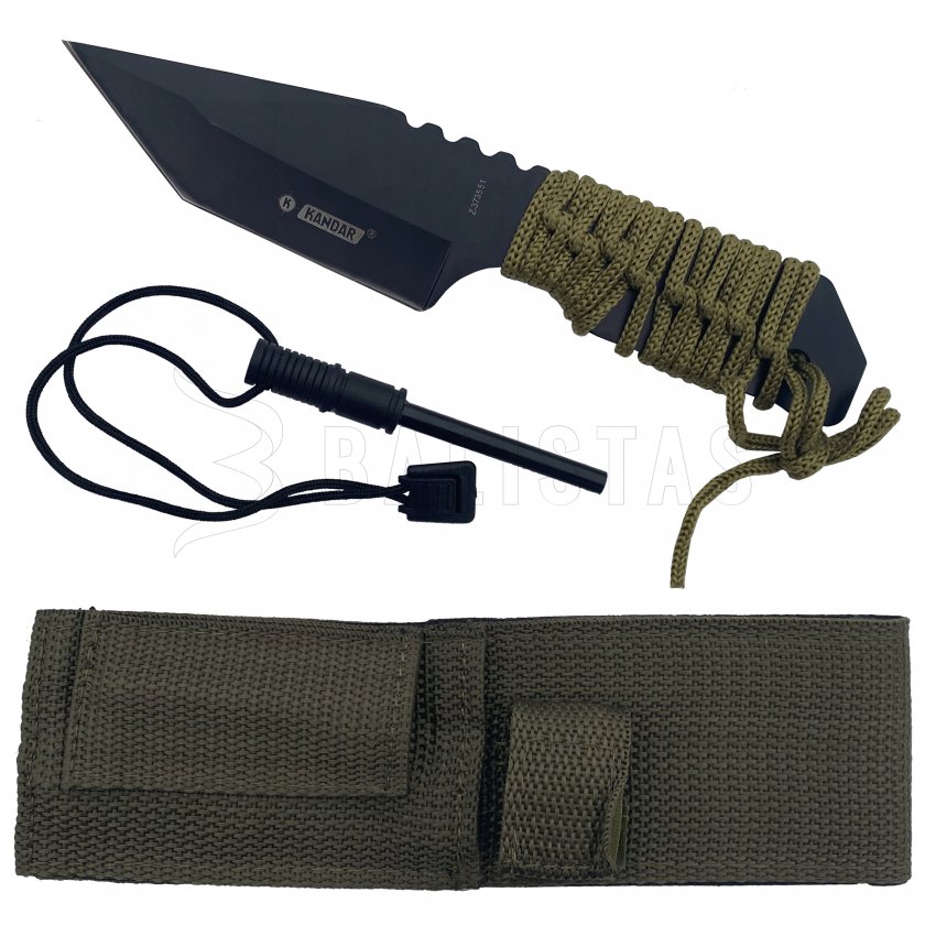 Survival Messer Kandar Tanto mit Feuerstahl N125