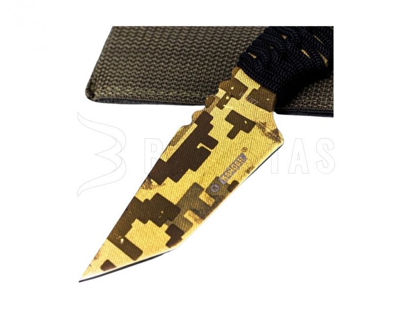 Survival Messer Kandar Digital Desert mit Feuerstahl N126
