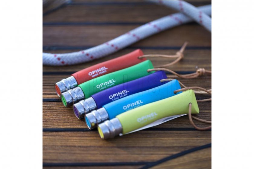 Messer Opinel 7 Inox grün mit Riemen