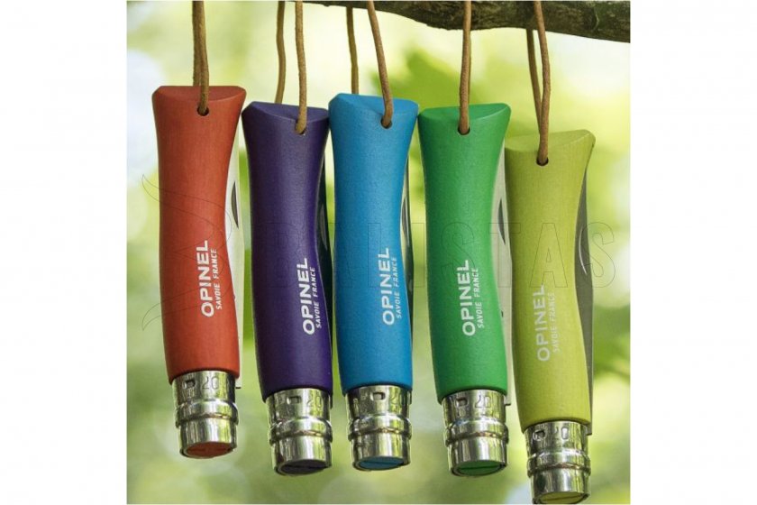 Messer Opinel 7 Inox grün mit Riemen