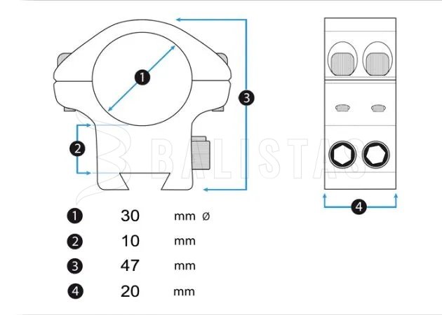Montage Element Optics Accu-Lite 22mm/30mm mittel