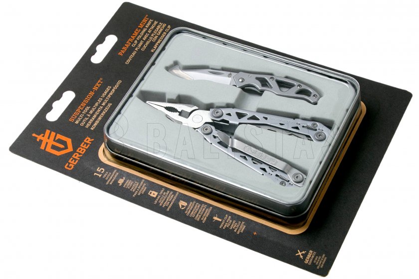 Set Zange Gerber Suspension-NXT + Messer Mini Paraframe, Geschenkbox