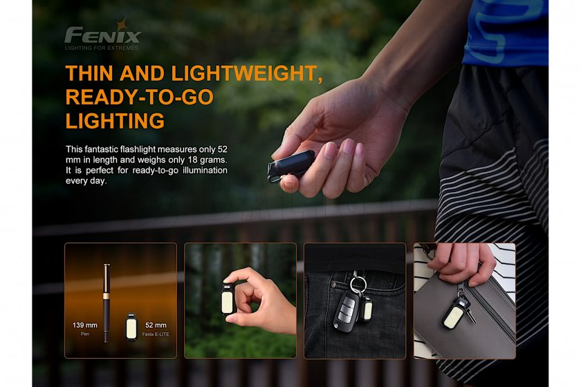 Wiederaufladbare Taschenlampe Fenix E-LITE