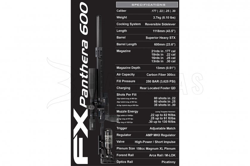 Luftgewehr FX Panthera 600 6,35mm