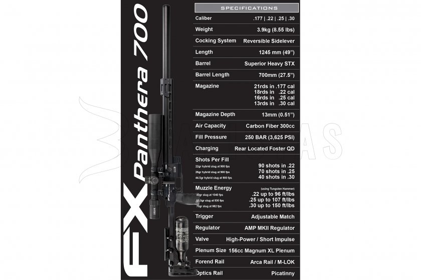 Luftgewehr FX Panthera 700 6,35mm